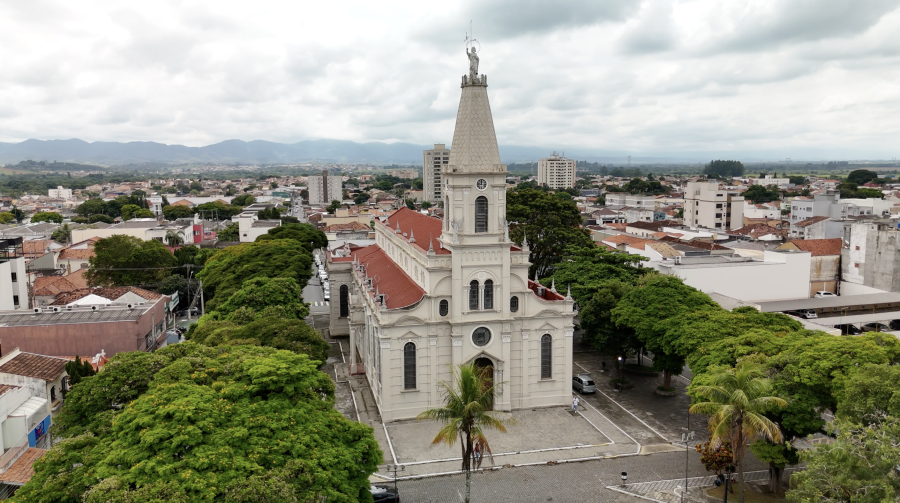 Vista aérea do centro de Caçapava